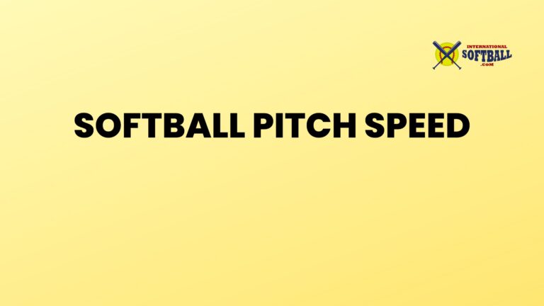 Softball Pitch Speed - Overview - International Softball